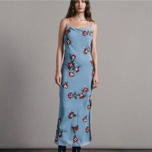 Rag & Bone Women's Dresses Rag & Bone Blue Floral Jolene Slip Dress 00